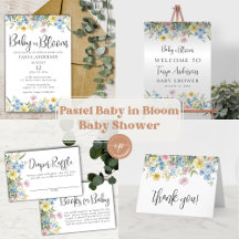 Pastel Floral Baby In Bloom