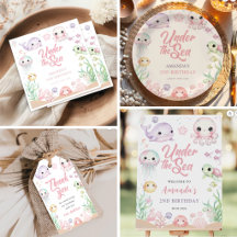 Pink Under The Sea Ocean Animals Birthday