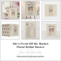 She's Fresh Off the Market Floral Bridal Shower