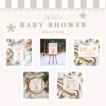 Pink Christmas Clothesline Baby Shower