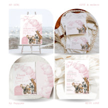Safari animal Boho Oh Girl Baby Shower