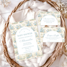 Blue Dinosaur Storybook Baby Shower