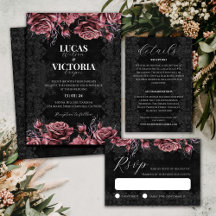 Victorian Dust Pink Gothic Floral Collection