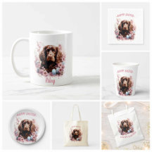 Easter - Cocker - Eggs and Flowers