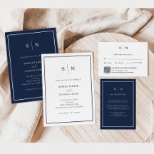 Minimal and Chic   Navy Blue Wedding