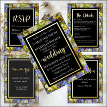 Colorful Wild Flowers Wedding Foil Collection