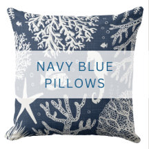 NAVY BLUE THROW PILLOWS