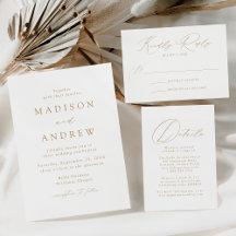Modern Elegance Gold Script Wedding Collection