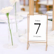 Table Numbers