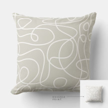 Doodle Line Art Pattern   Cushions/Pillows