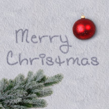 Merry Christmas Snow Writing