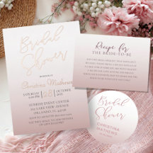 Elegant Rose Gold Gradient Bridal Shower