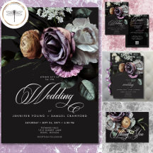 Elegant Moody Twilight Muted Floral Wedding