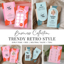 Groovy Retro Unique Girly Style Business Marketing