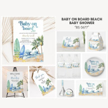 Baby on Board Beach Baby Shower Collection