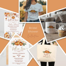 Fall In Love Pumpkin Heart Bridal Shower