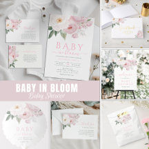 Baby in bloom floral baby shower suite