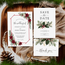 Rustic Christmas Greenery Wedding Collection