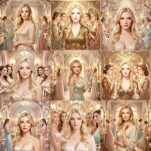 Blonde Elegance Art Nouveau   