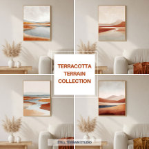 Earth Tone Abstract Wall Art Collection III