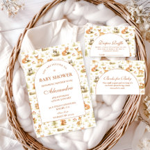 Woodland Forest Animals Baby Shower Collection I