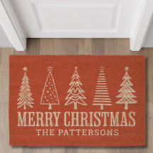Christmas Coir Doormats Personalized Name