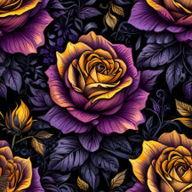 Gold rose in darkness