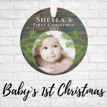 Cute Baby`s 1st Christmas Ornaments 