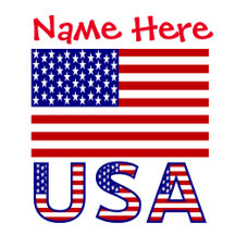 USA Flag Personalized Family Reunion 4th of July 