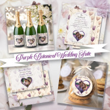 Purple Botanical Floral Wedding Suite