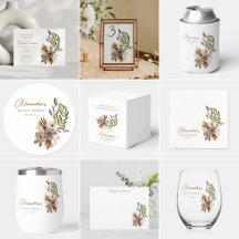 Boho Rustic Dusty Nature Botanical Bridal Shower