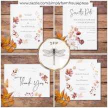 Rustic Delicate Burgundy & Rust Fall Leaves