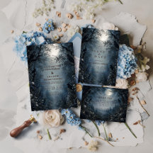 Moody Dark Woodland Wedding