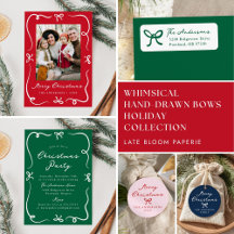 Whimsical Hand-Drawn Bows Holiday Collection
