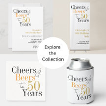 50th Birthday Cheers and Beers Party Supplies