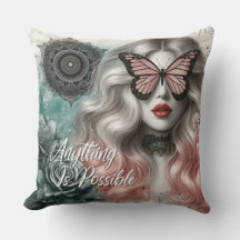 Female Affirmation Throw Pillows