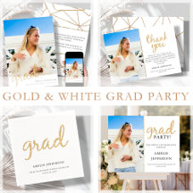 Gold Glitter Graduation Party Collection
