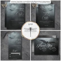 Dark Moody Midnight Bat & Fog Wedding