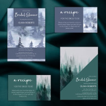 Winter Forest Watercolor Bridal Shower