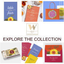 Modern Retro Colorful Wedding Invitation Suite