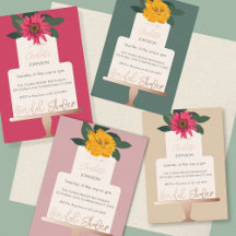 Modern Floral Cake Bridal Shower Invitations