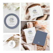 Blue Seashell Beach Wedding