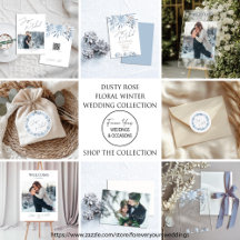 Dusty Rose Floral Winter Wedding Collection
