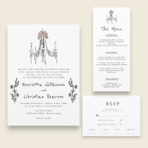 chandeller line art wedding collection