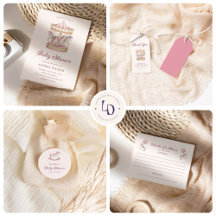Pink Carousel Girl Baby Shower