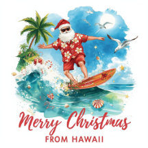 Christmas Surfing with Santa Claus