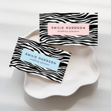 Black and White Zebra Business Cards Collection