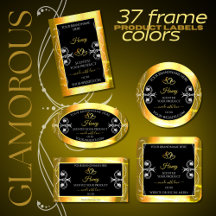 Product Labels Ornament Jewels Shimmery Colors