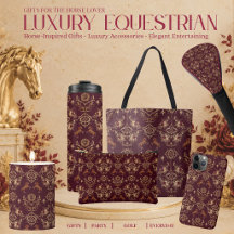 Luxury Equestrian Burgundy and Gold Collection