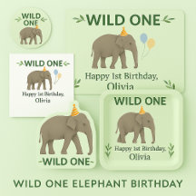 Wild One Elephant Birthday Collection